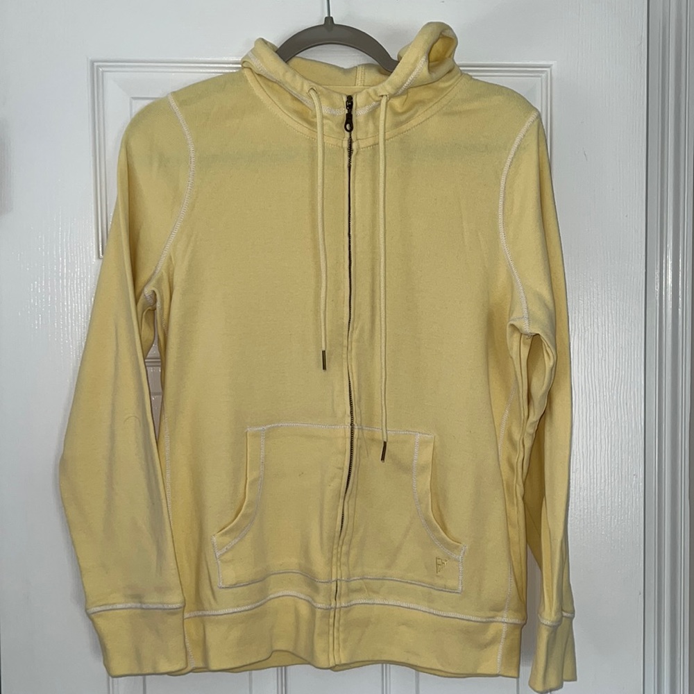 Eddie Bauer yellow hoodie zip up women’s M